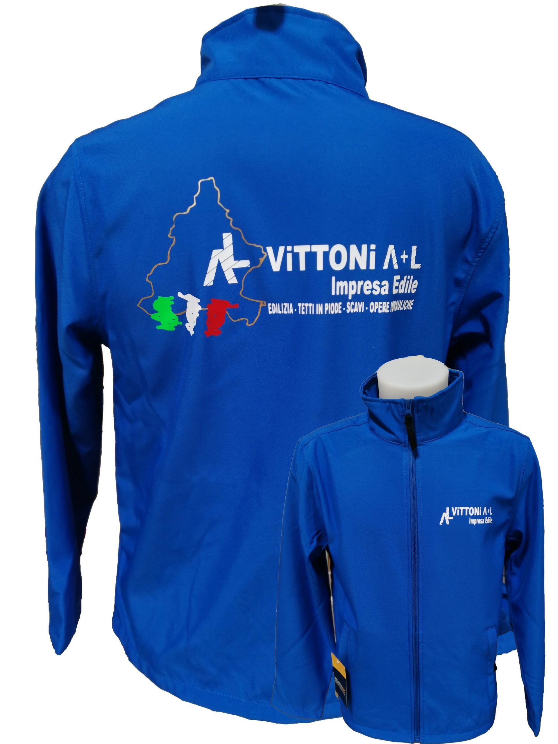 Giubbino softshell personalizzato con videoflex a piu' colori