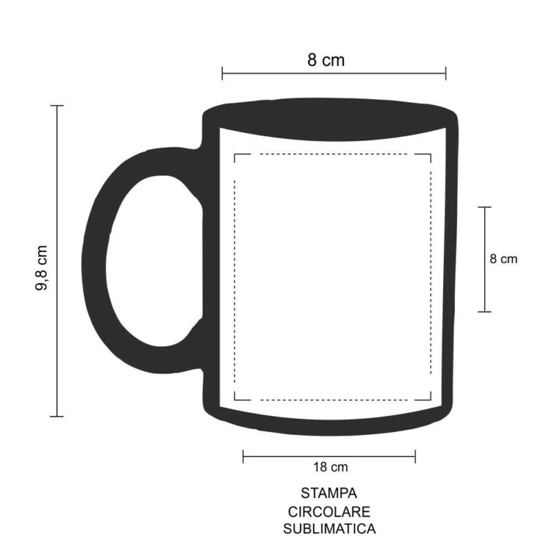 Tazza bianca sublimatica astucciata - immagine 2